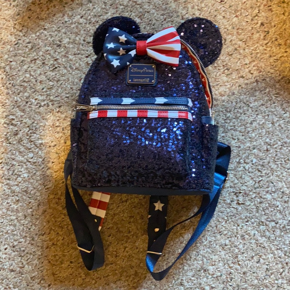 RARE Disney loungefly Americana mini backpack